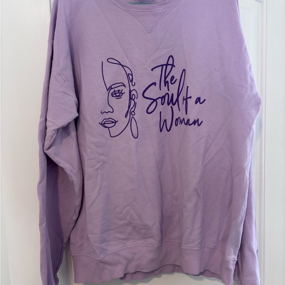 Purple Graphic Sweatshirt